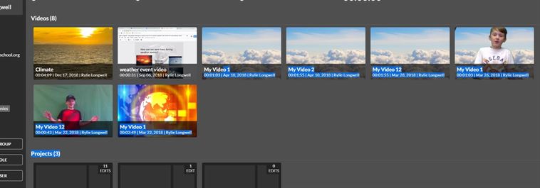 WEVIDEO webpage